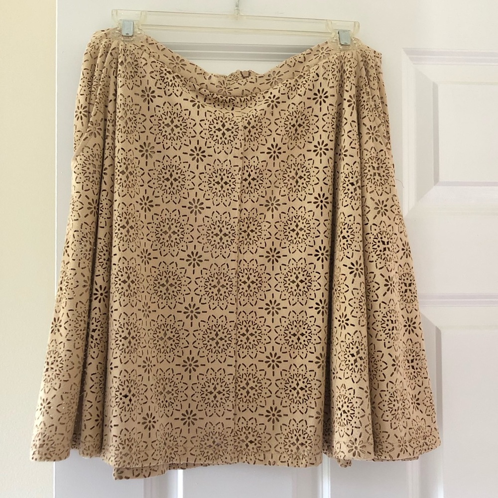 NWOT Altar’d State Tan faux suede skirt